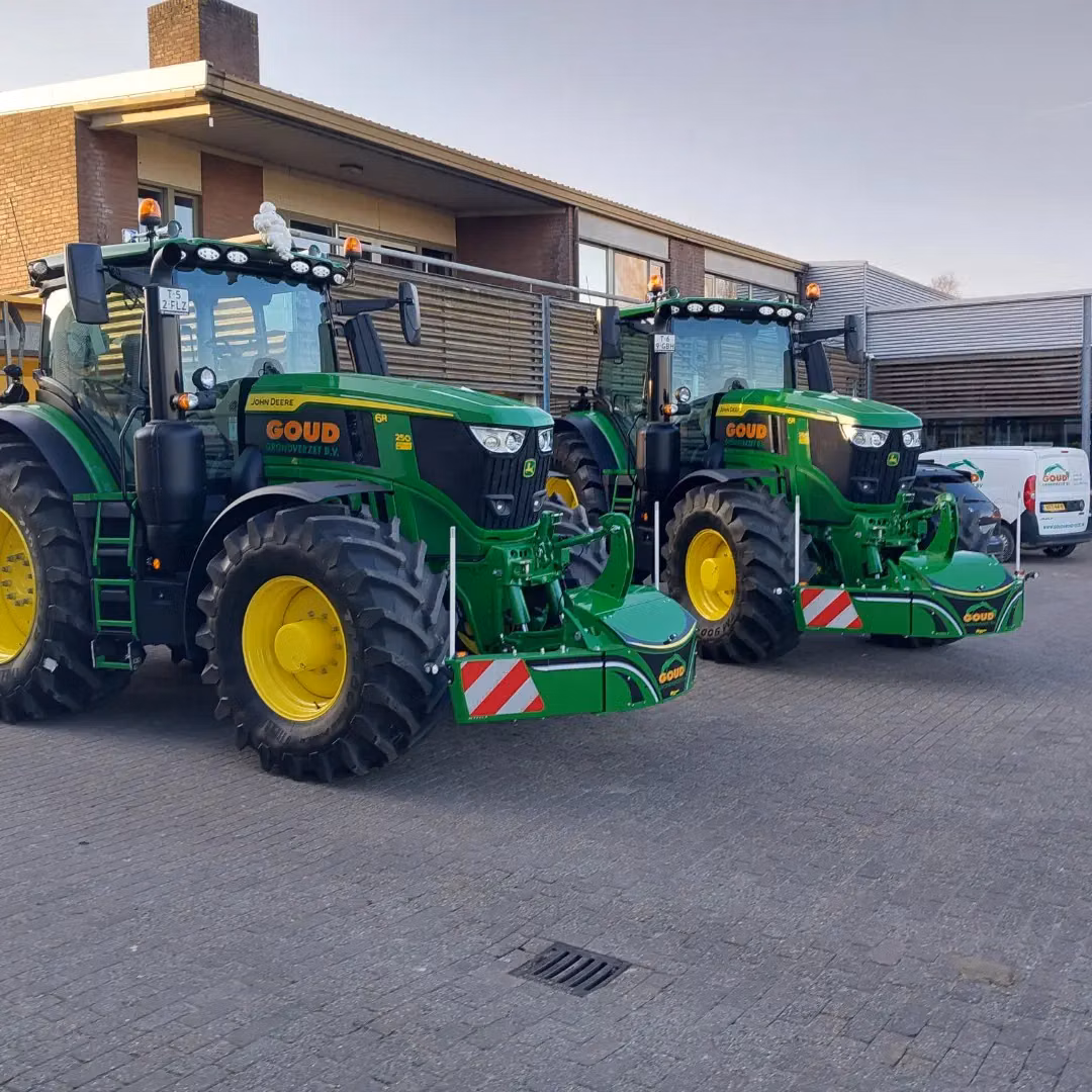 John Deere tractor with a TractorBumper front box