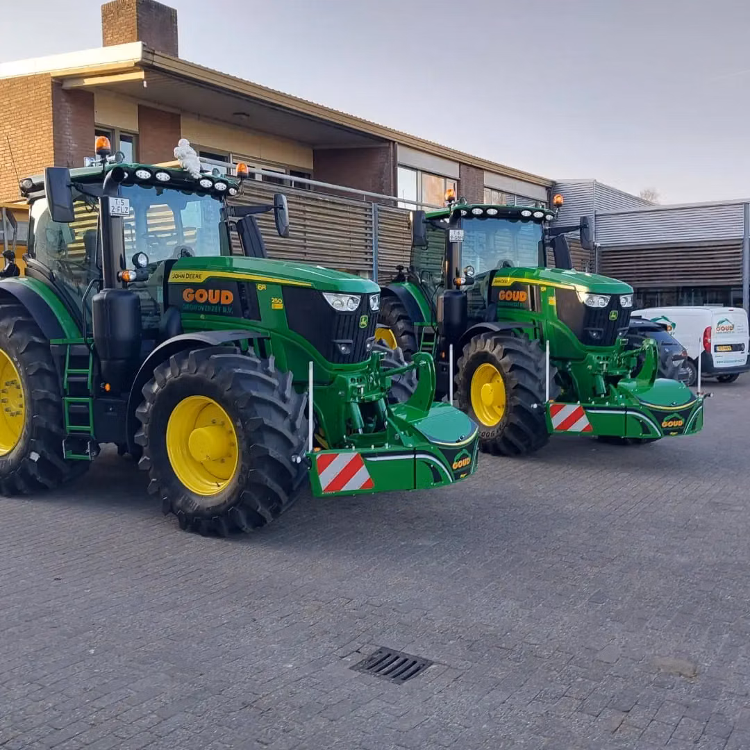 John Deere tractor with a TractorBumper front box