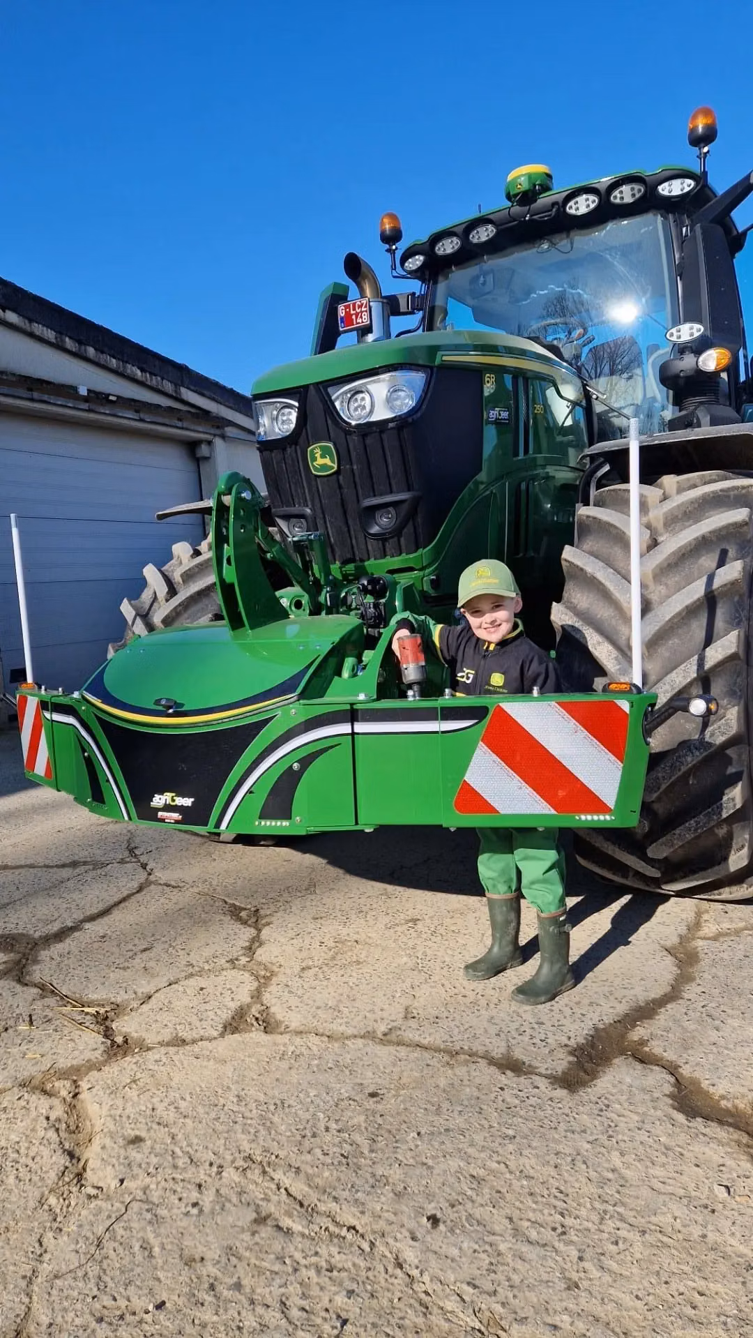 John Deere tractor fitted with a TractorBumper