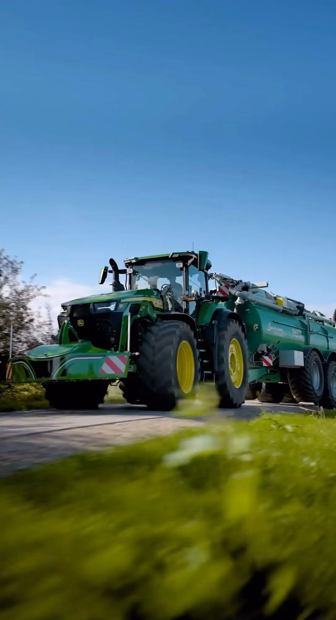 John Deere tractor fitted with a TractorBumper