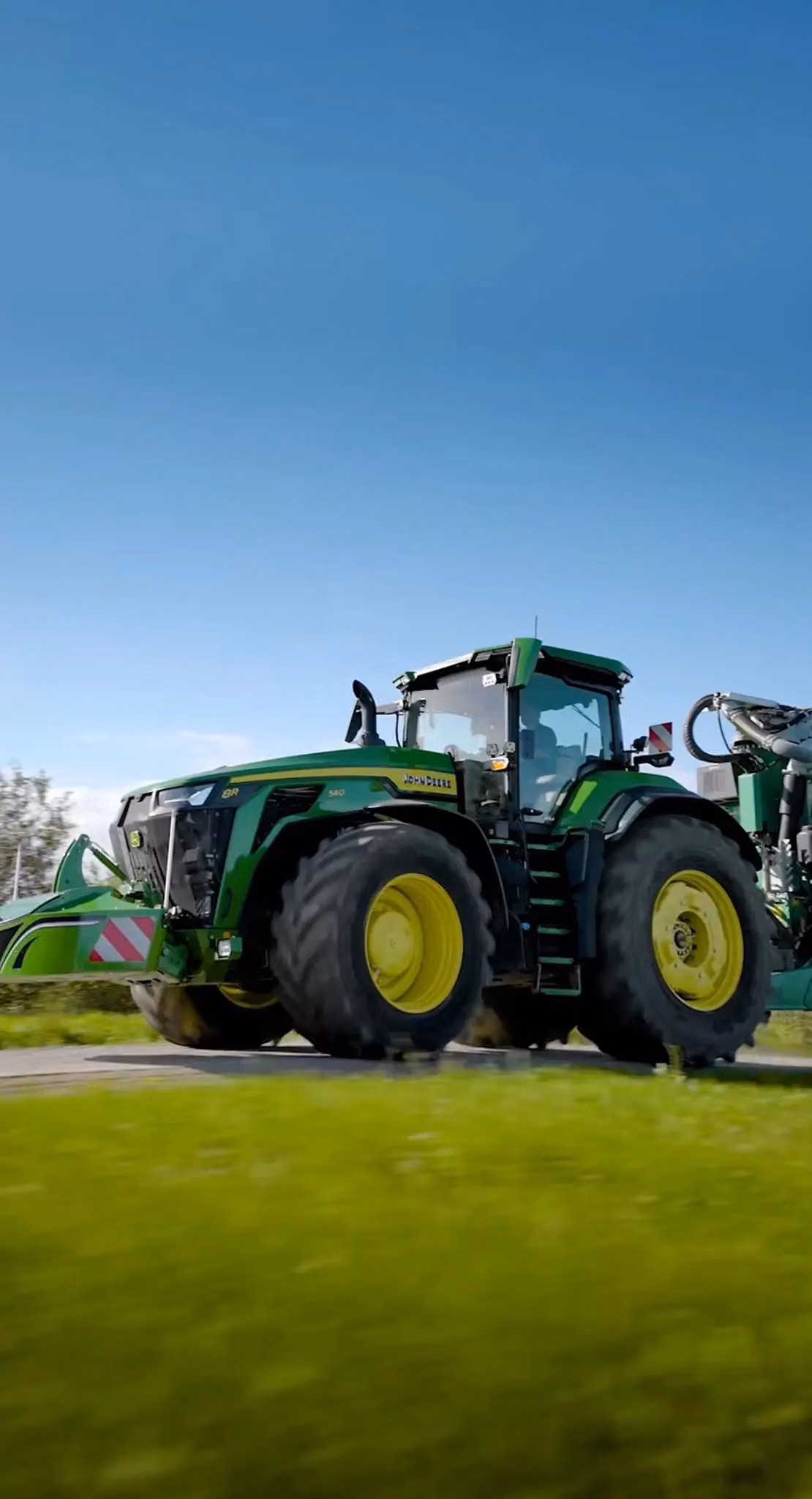 John Deere tractor fitted with a TractorBumper