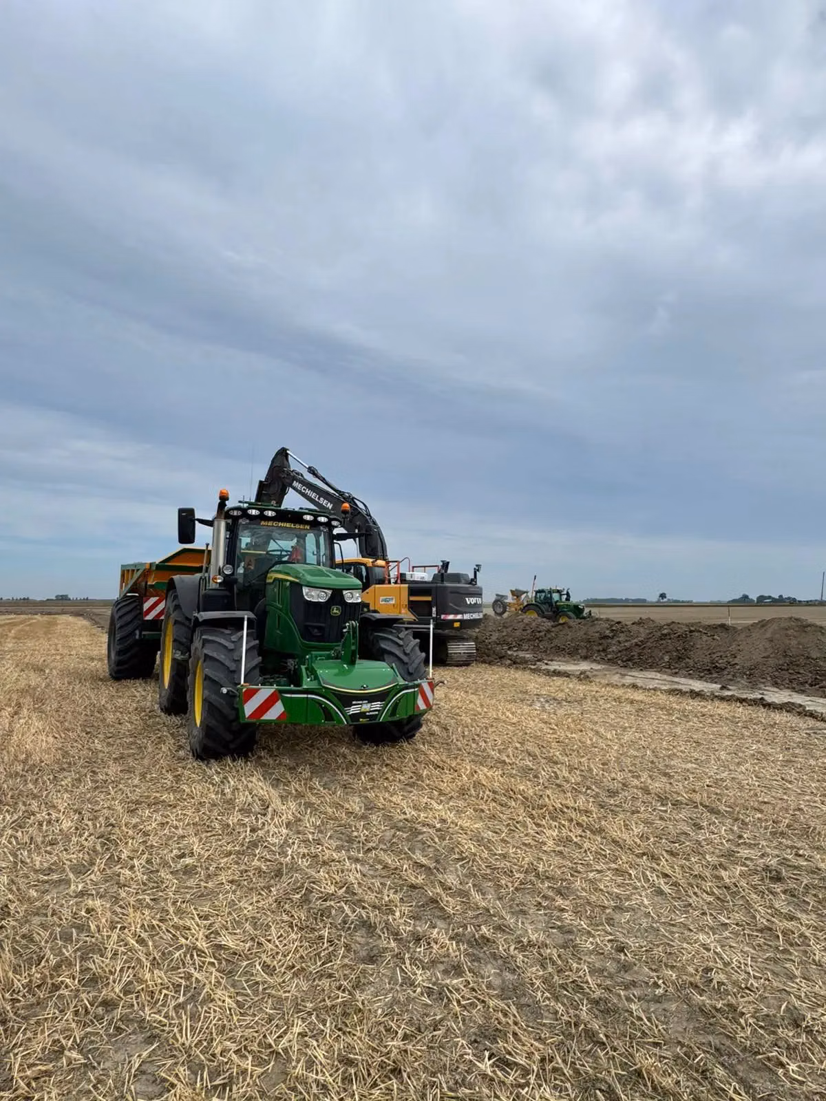 John Deere tractor with a TractorBumper front box and marker boards