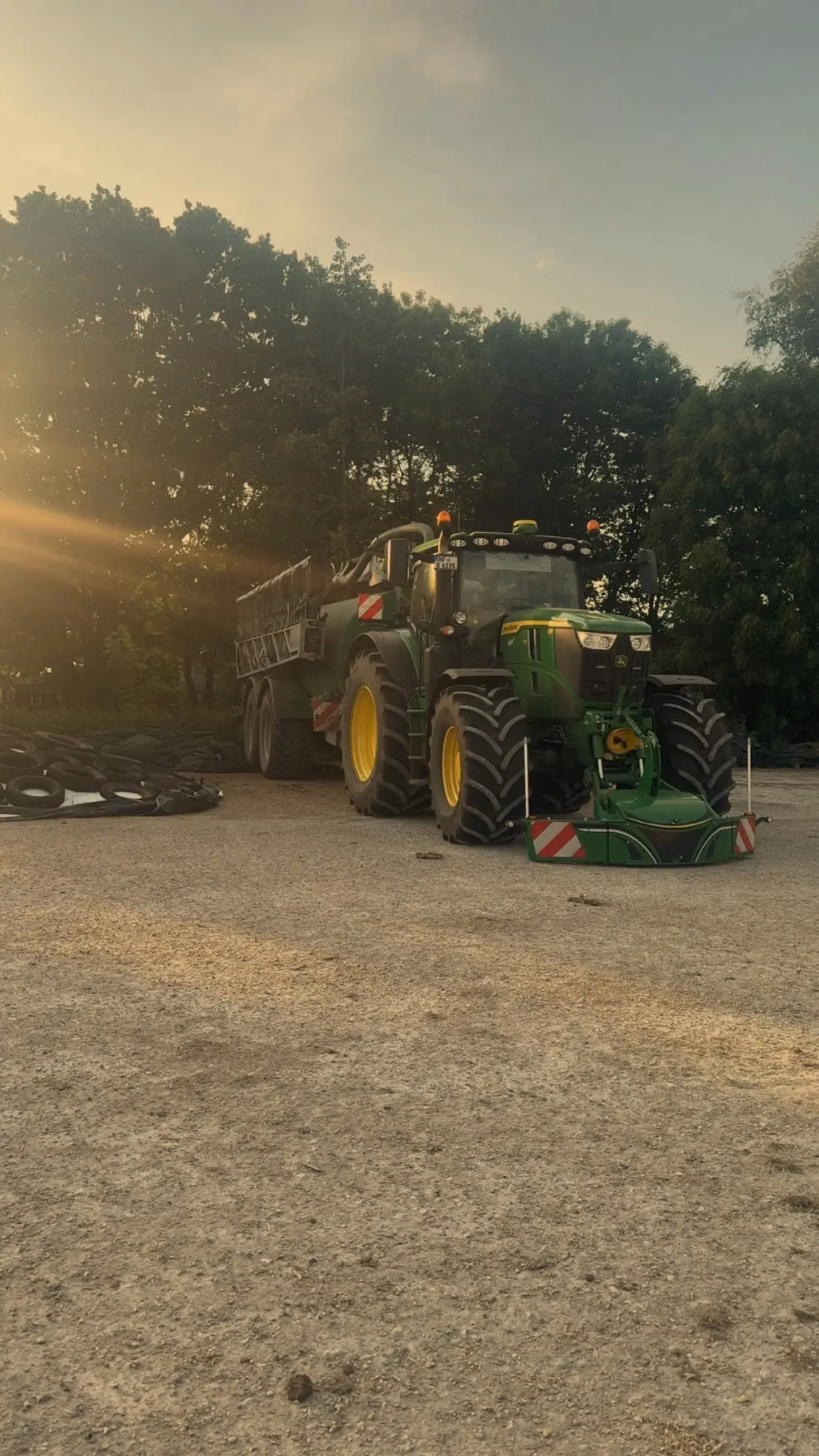 John Deere tractor with a TractorBumper front weight