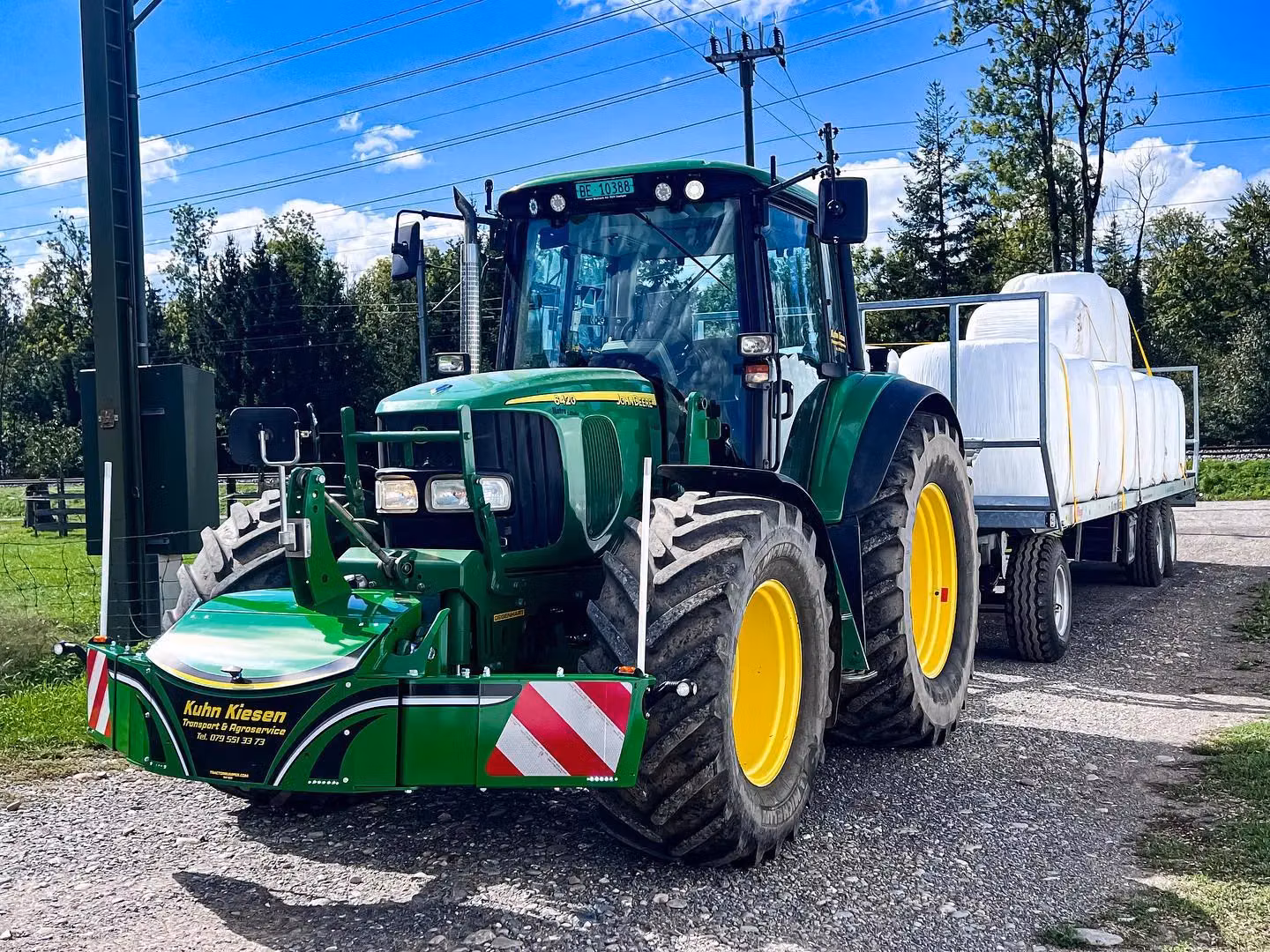 John Deere tractor with a TractorBumper front box