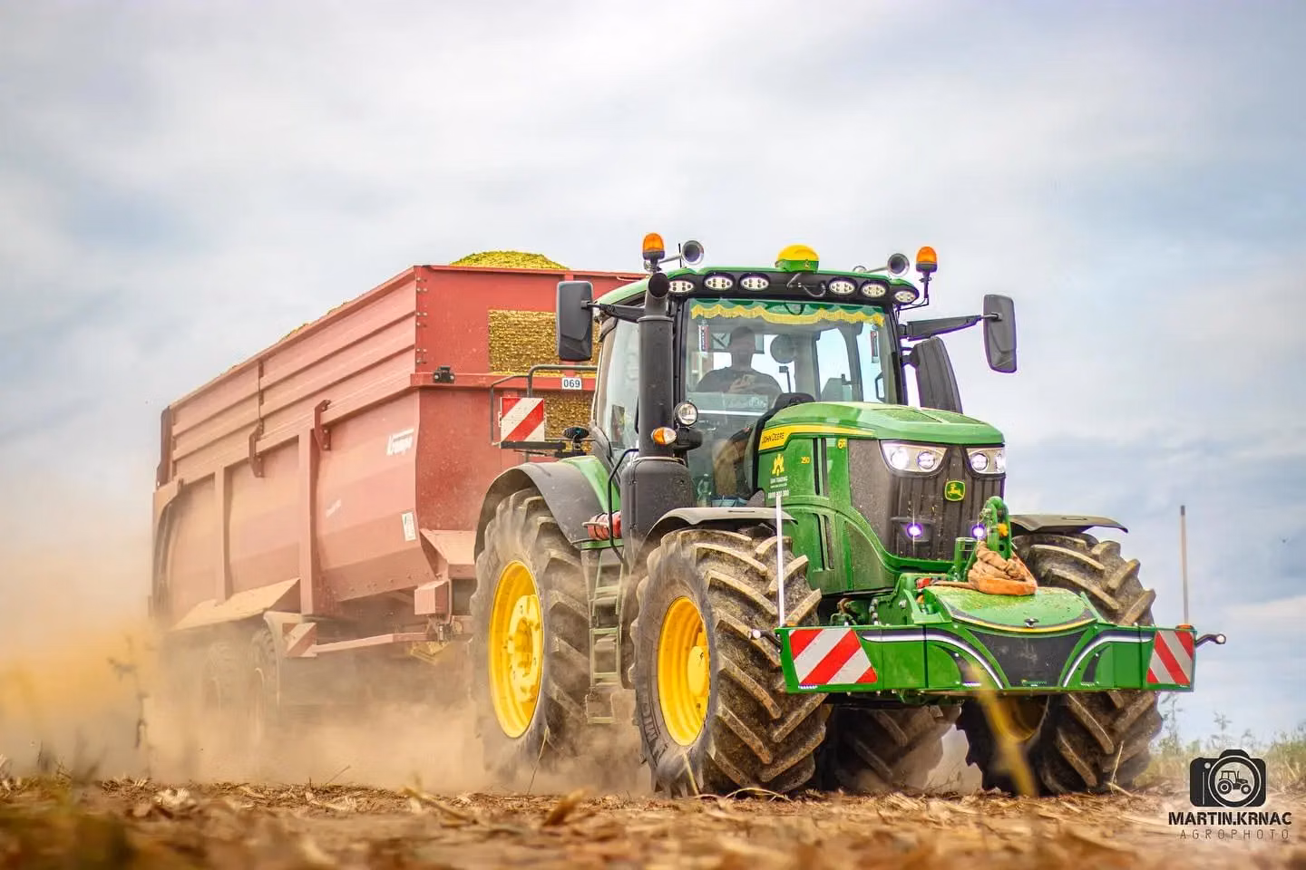 John Deere tractor with a TractorBumper front box