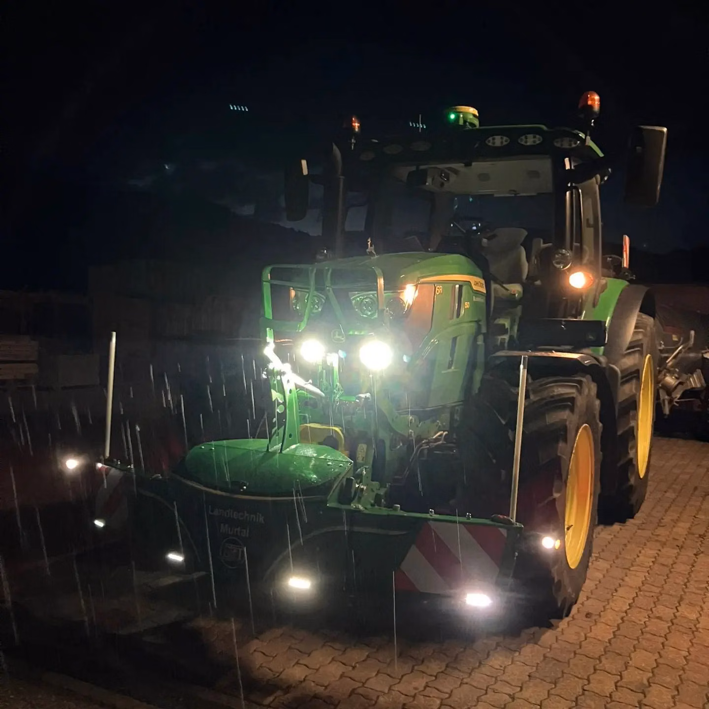 John Deere tractor fitted with a TractorBumper