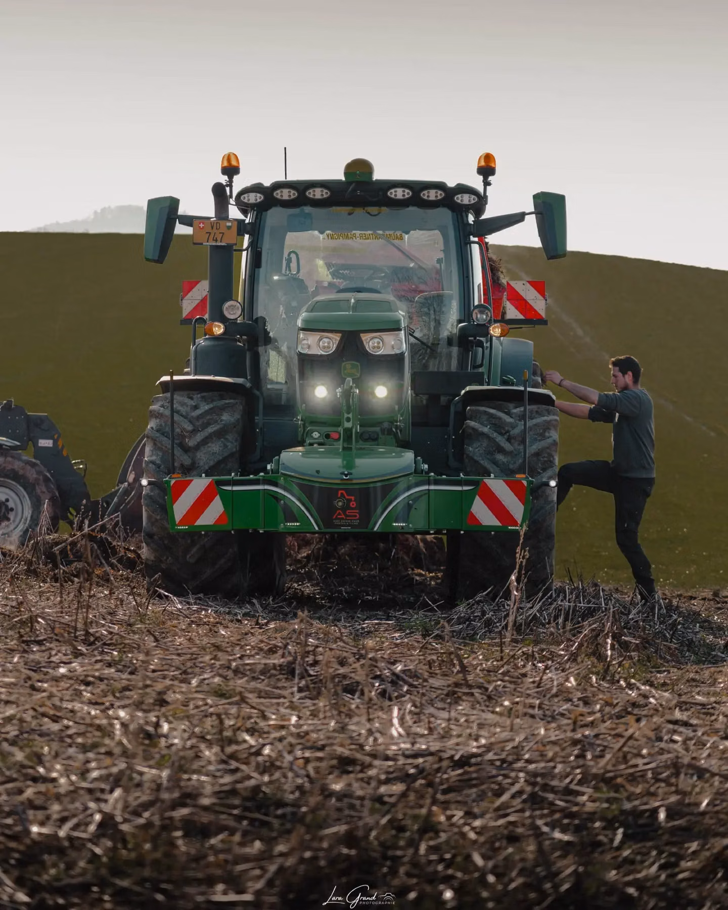 John Deere tractor fitted with a TractorBumper