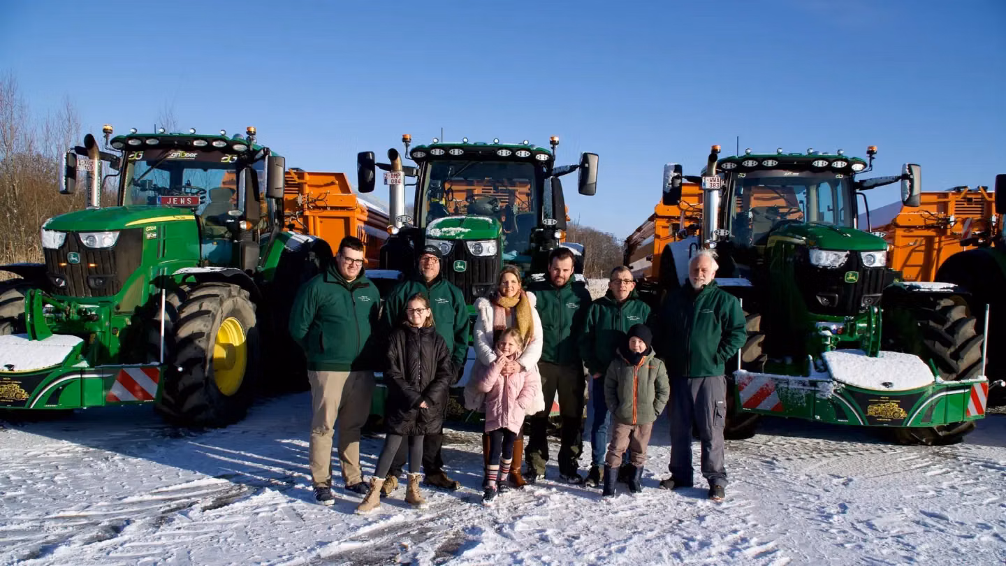 John Deere tractor with a TractorBumper front weight