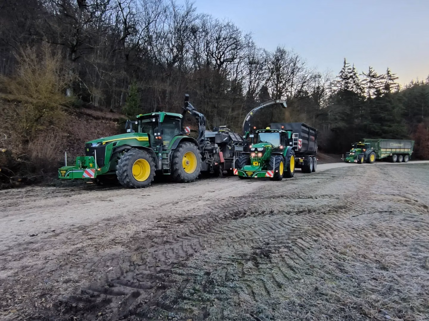 John Deere tractor with a TractorBumper front weight