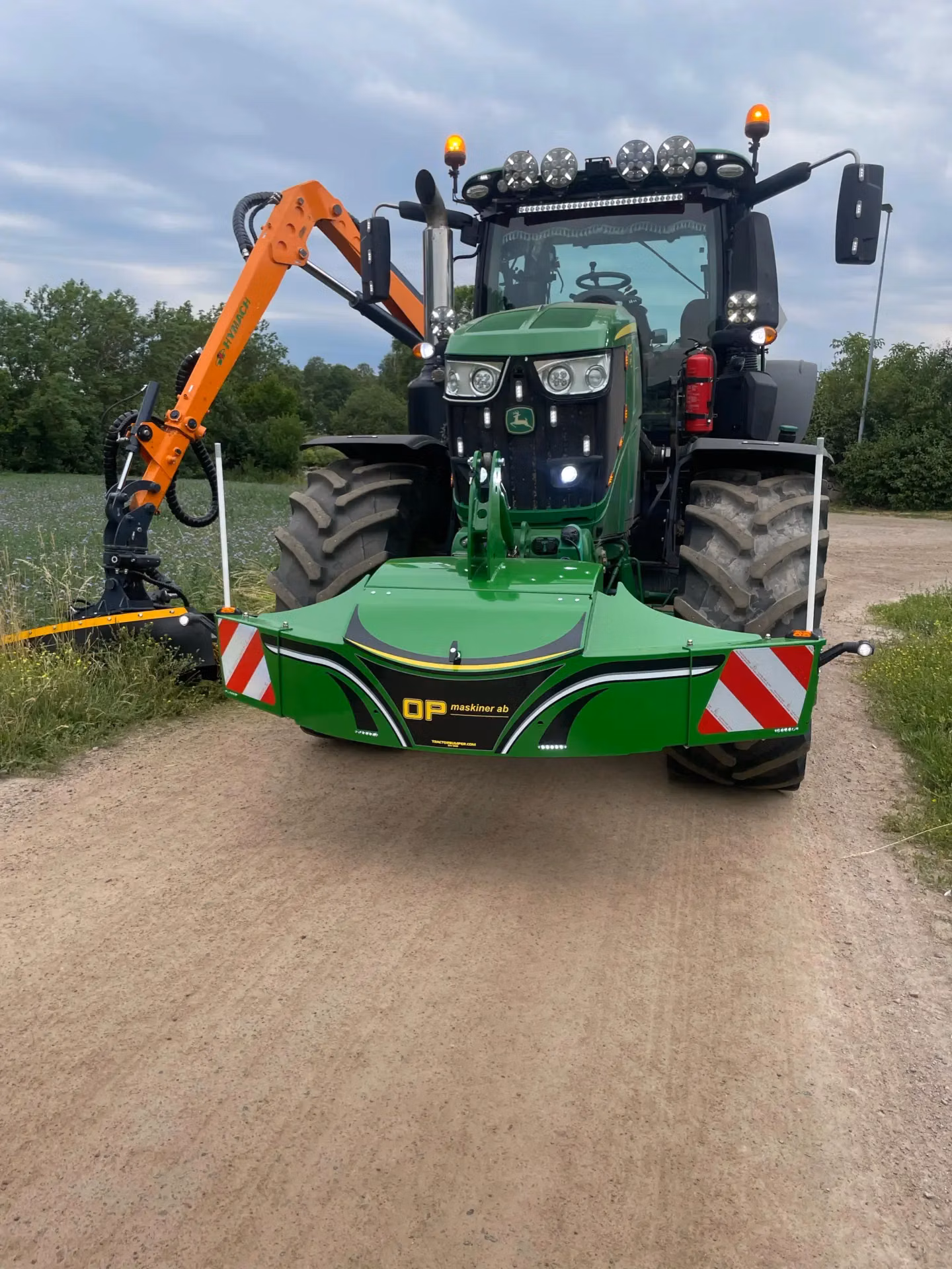 John Deere tractor fitted with a TractorBumper