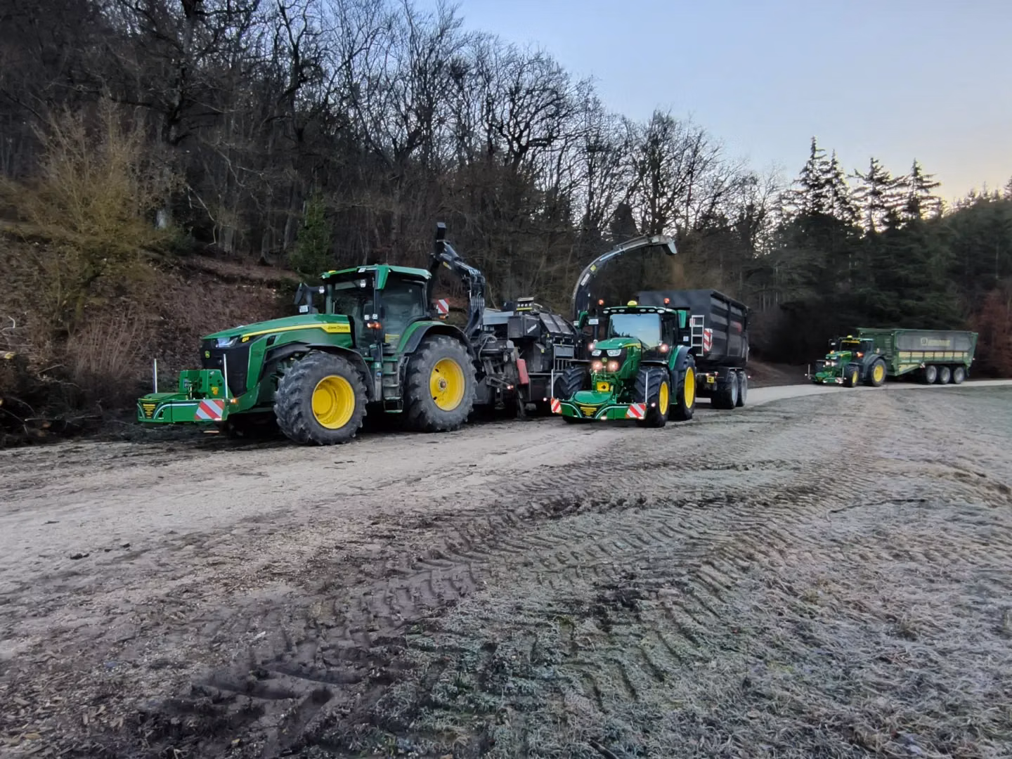 John Deere tractor with a TractorBumper front weight