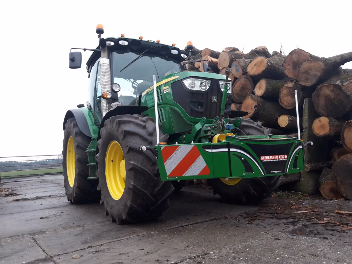 John Deere tractor with a TractorBumper front box
