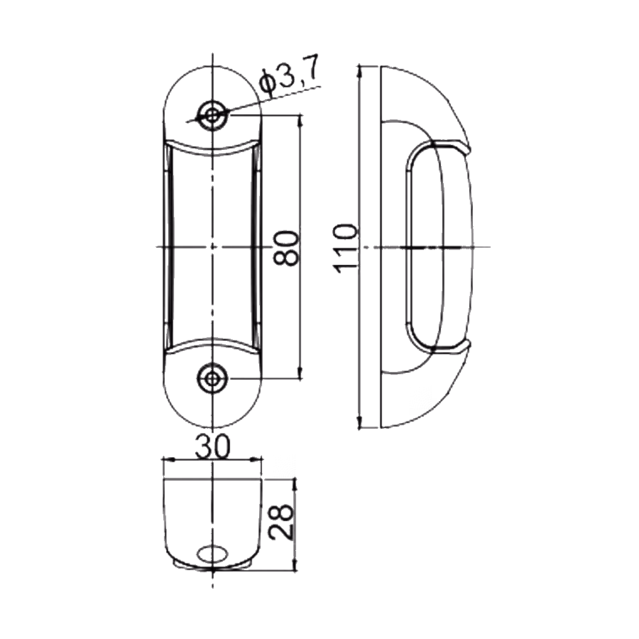 LED direction indicator dimensions