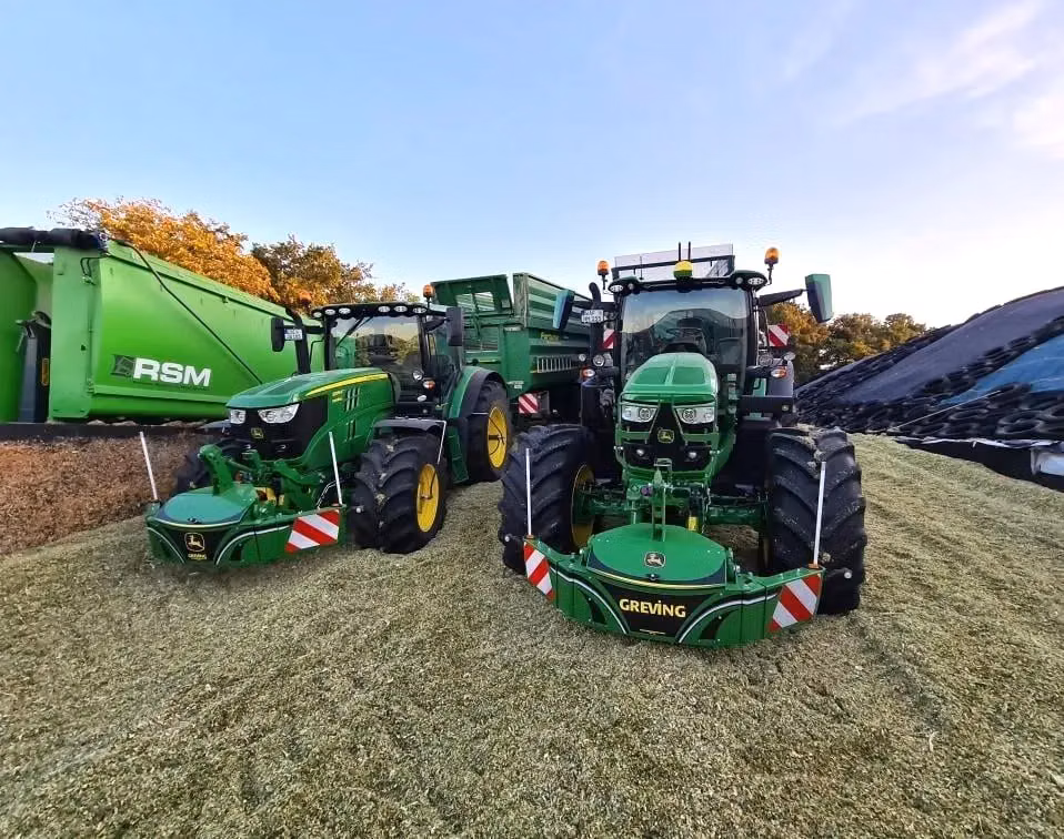 John Deere tractor with a TractorBumper front box